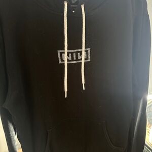 Black Minimalist Logo Sweatshirt Hoodie